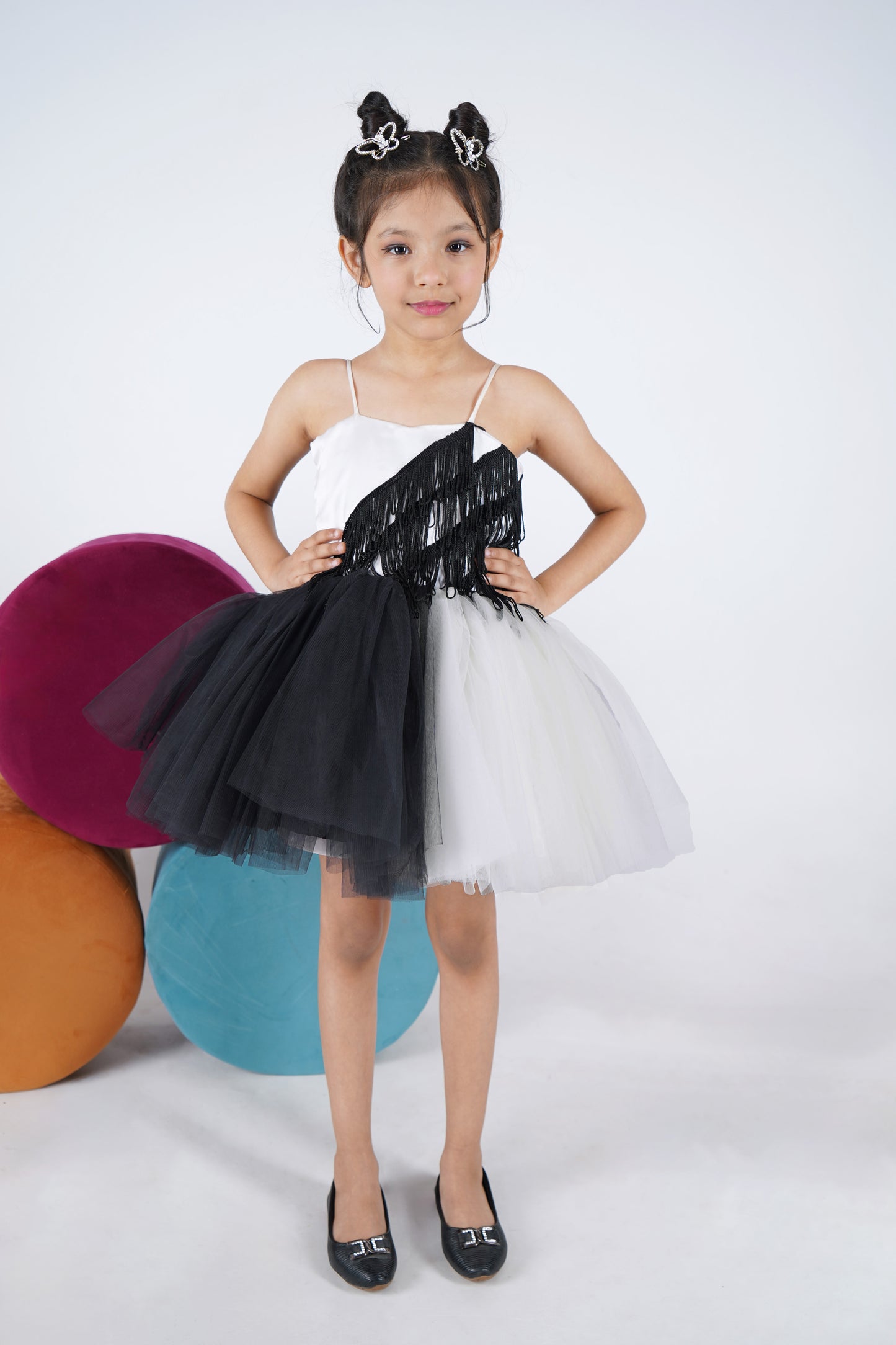 Dual tone dress for girls