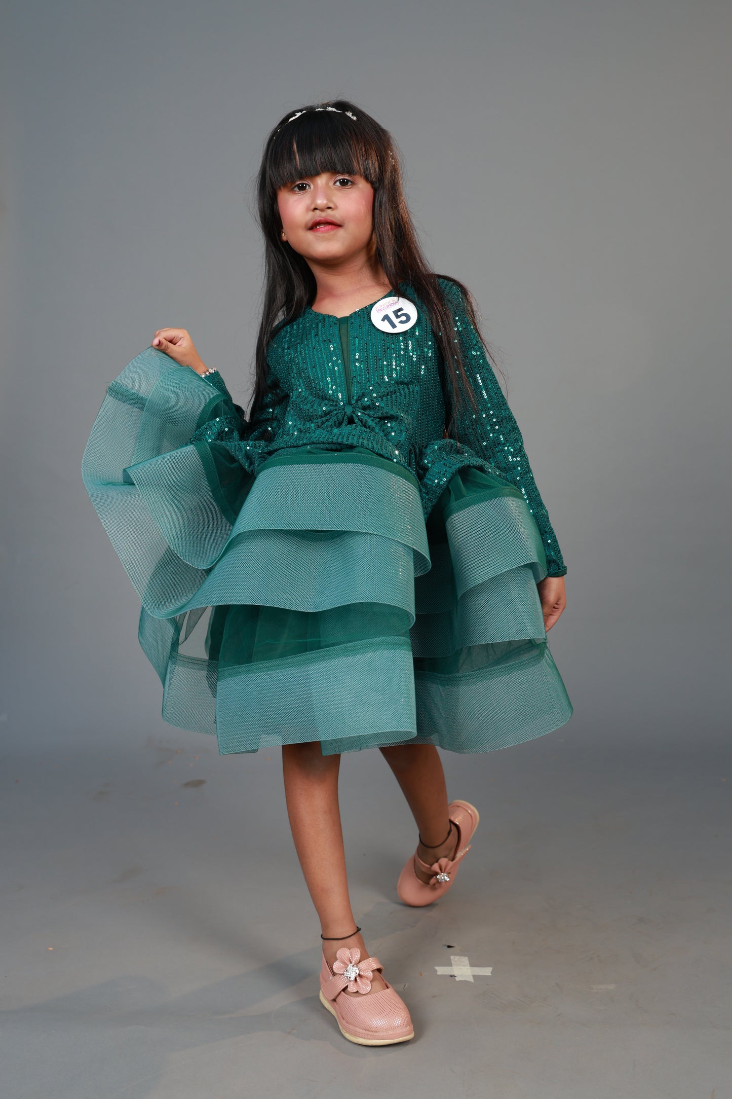 Multi flare dress for girls