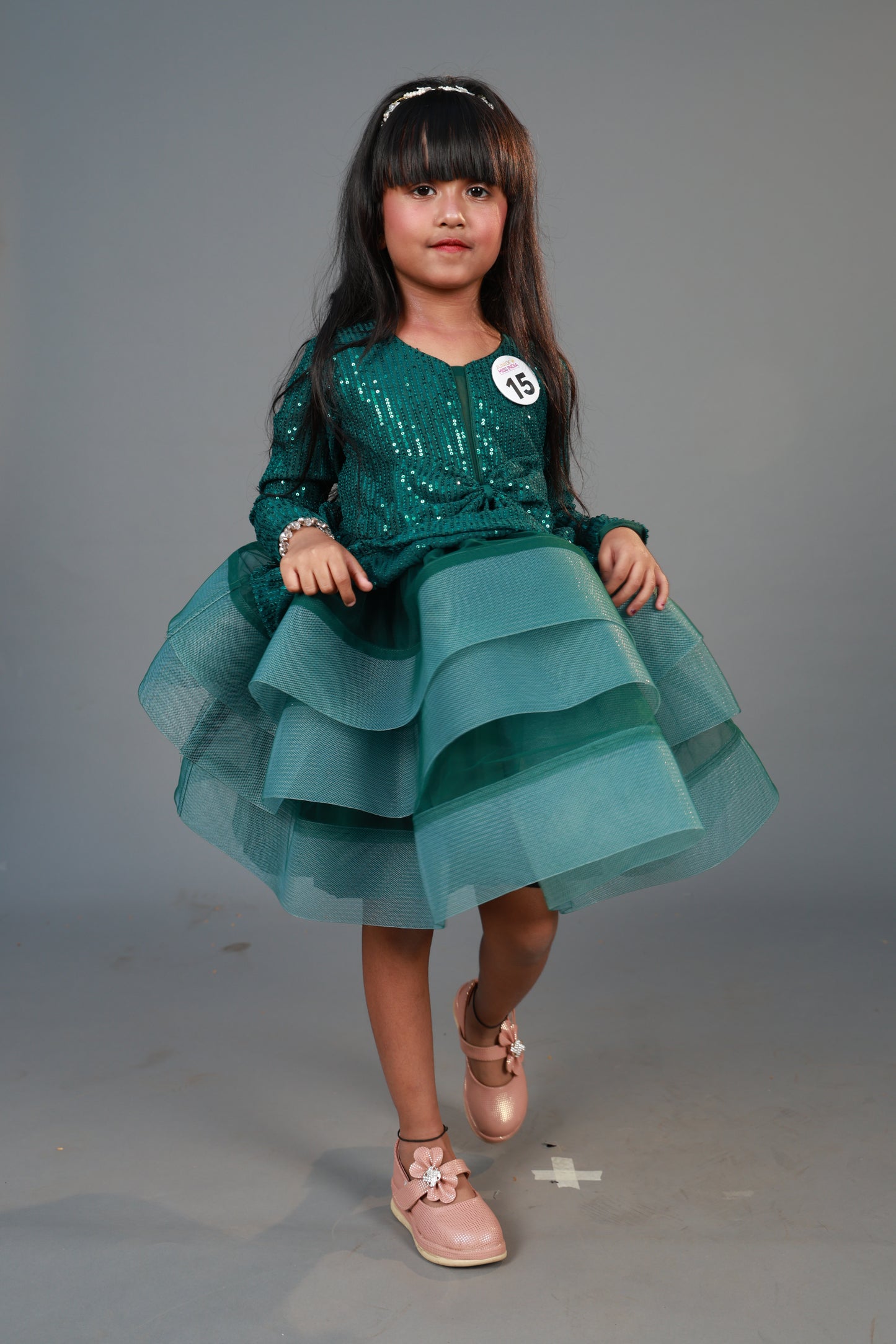 Multi flare dress for girls