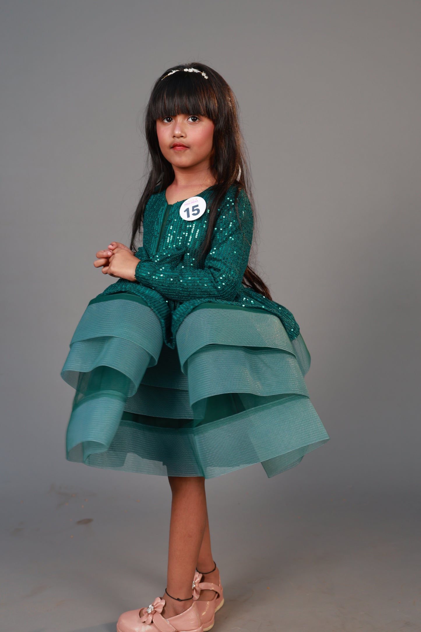 Multi flare dress for girls