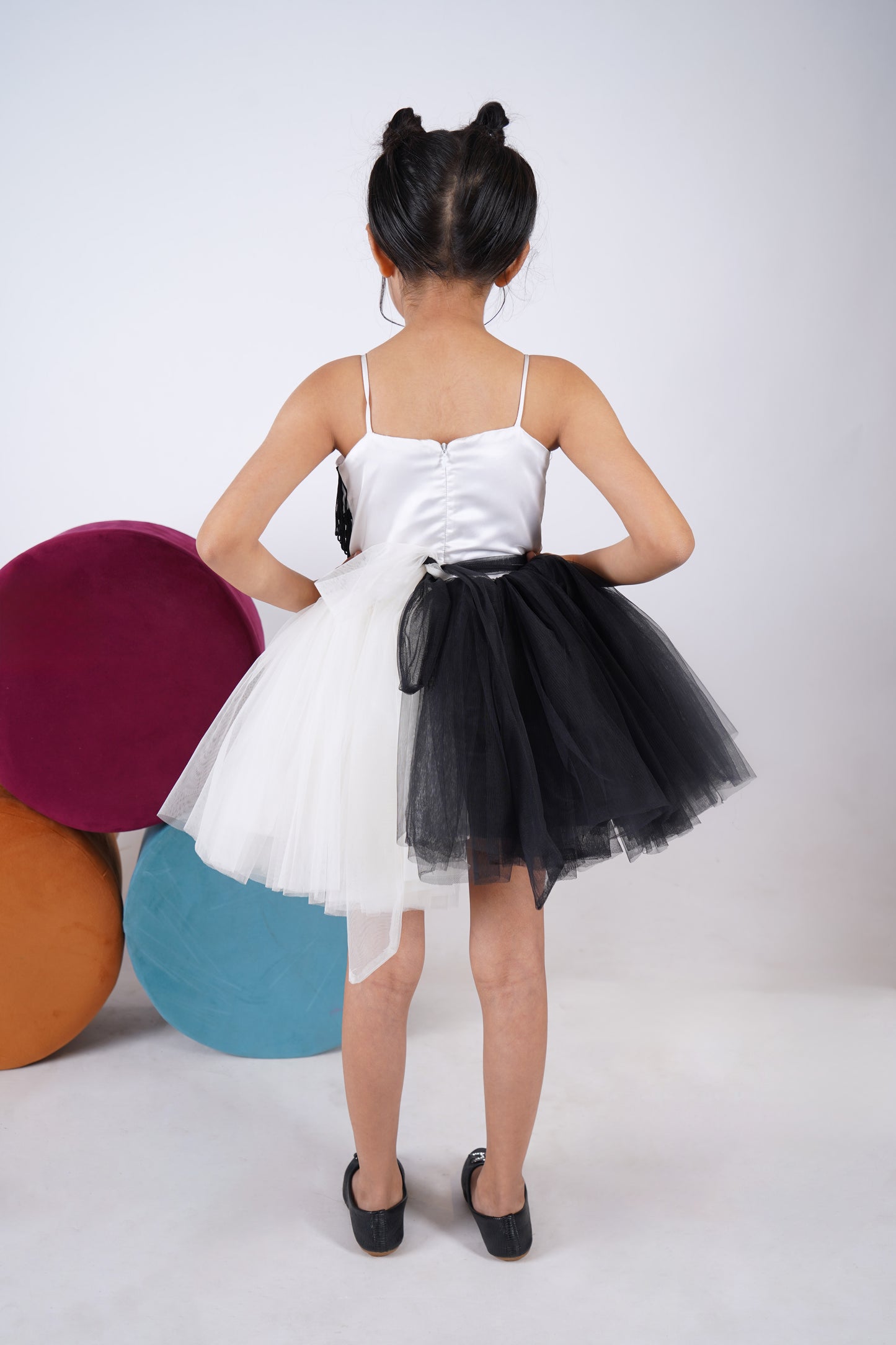 Dual tone dress for girls