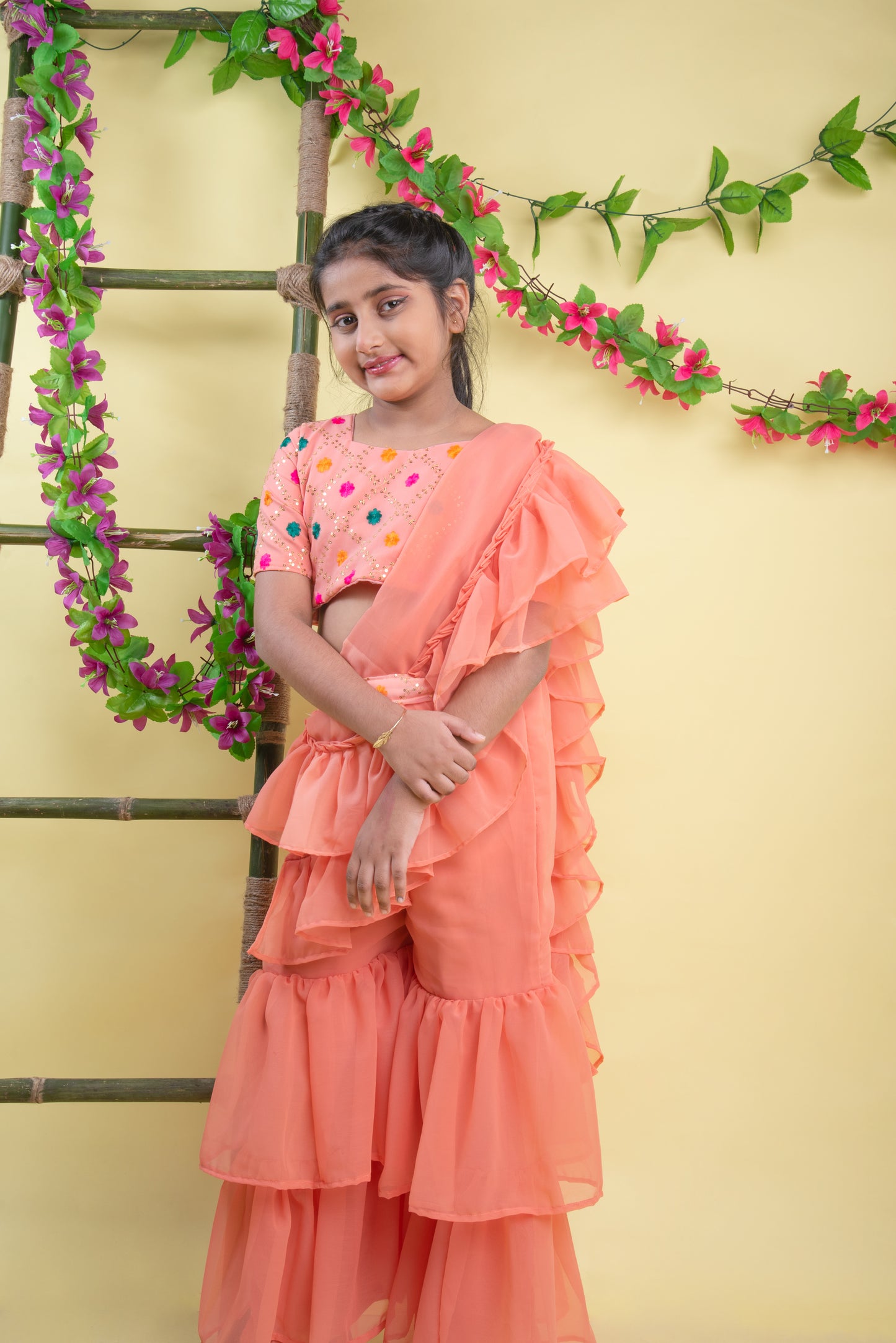 Ruffle Sharara dress for girls