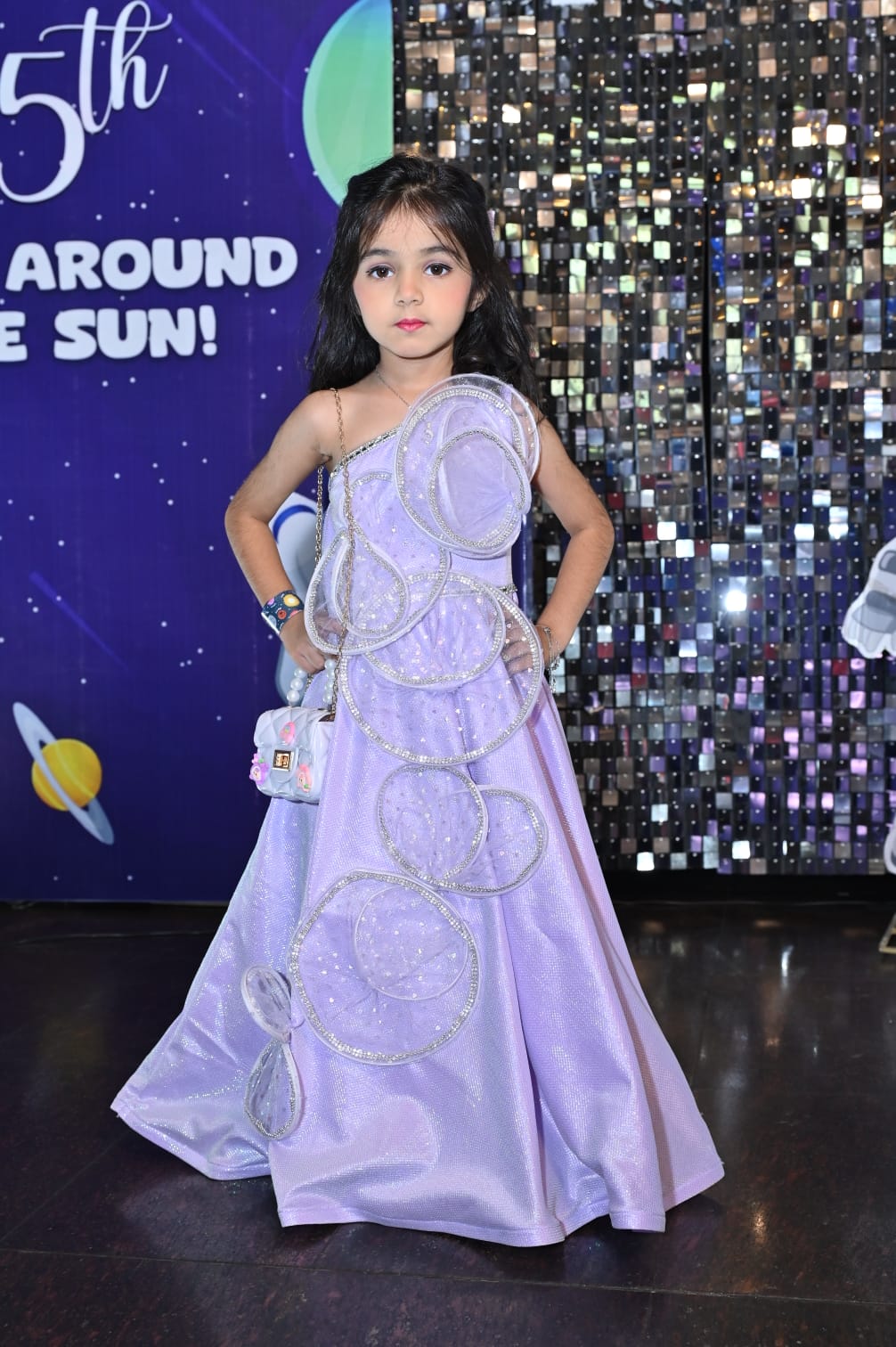 One shoulder Gown for girls