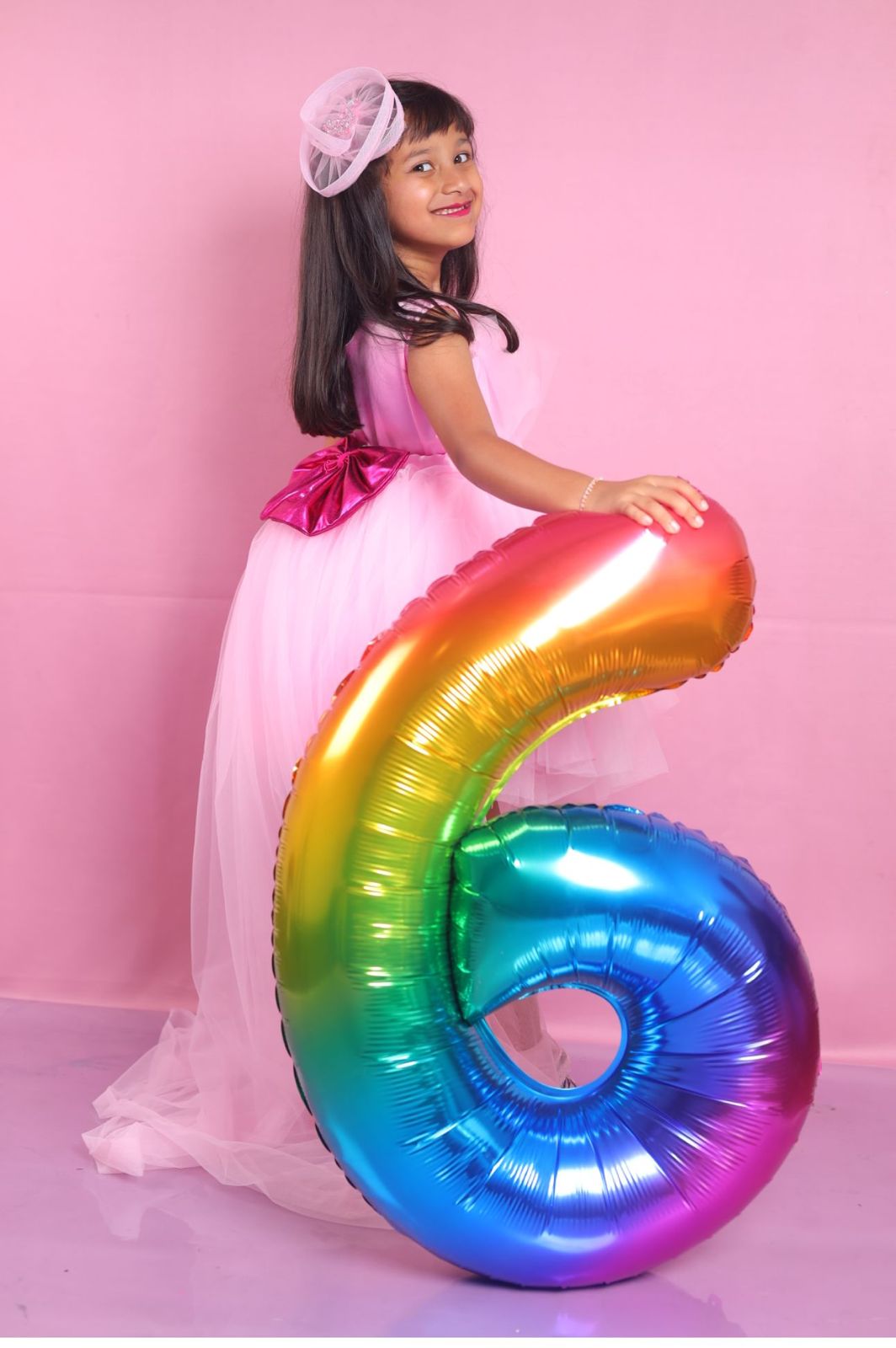 Dress for girls with detachable trail