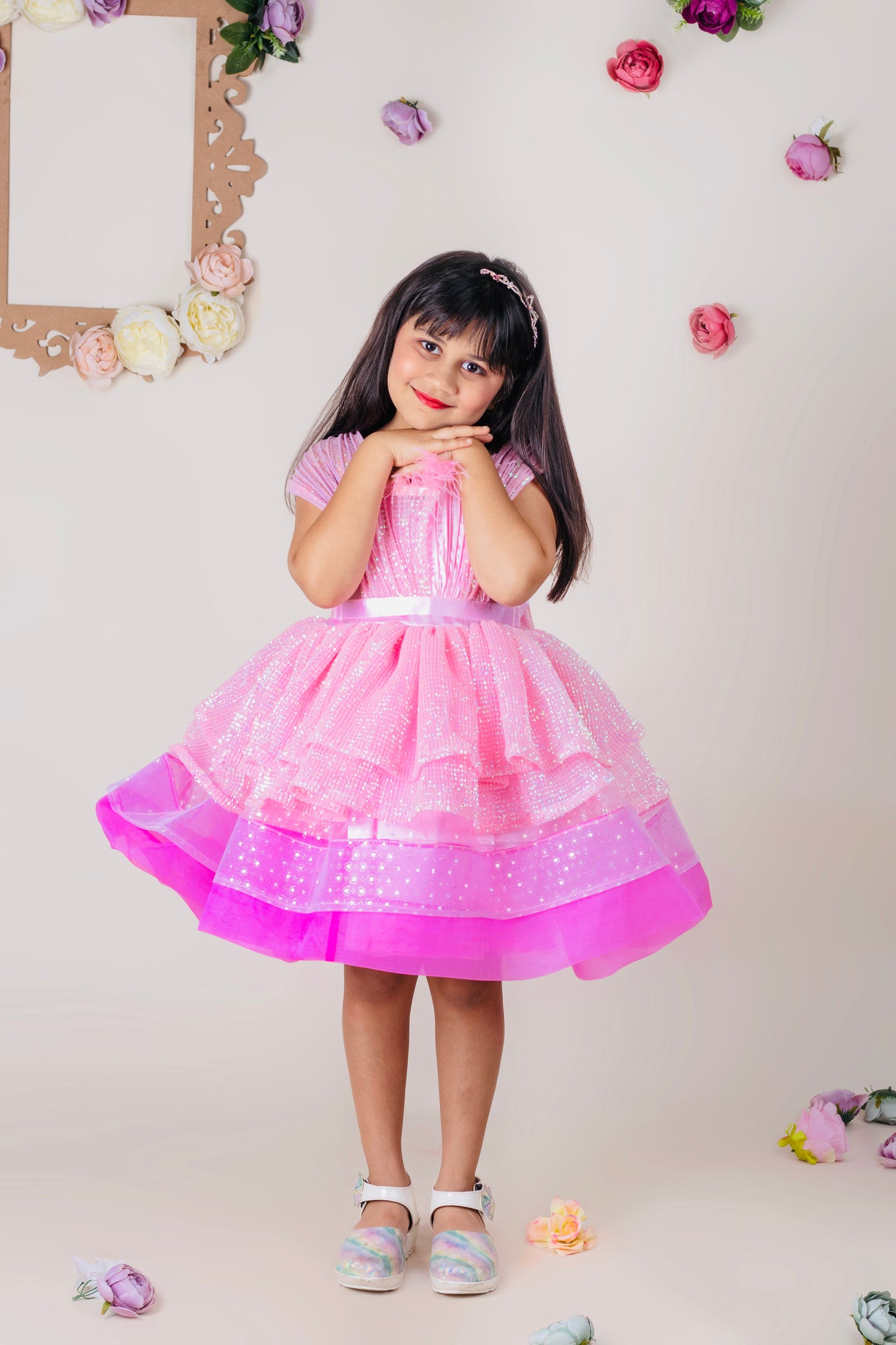 Multi-layer dress for girls