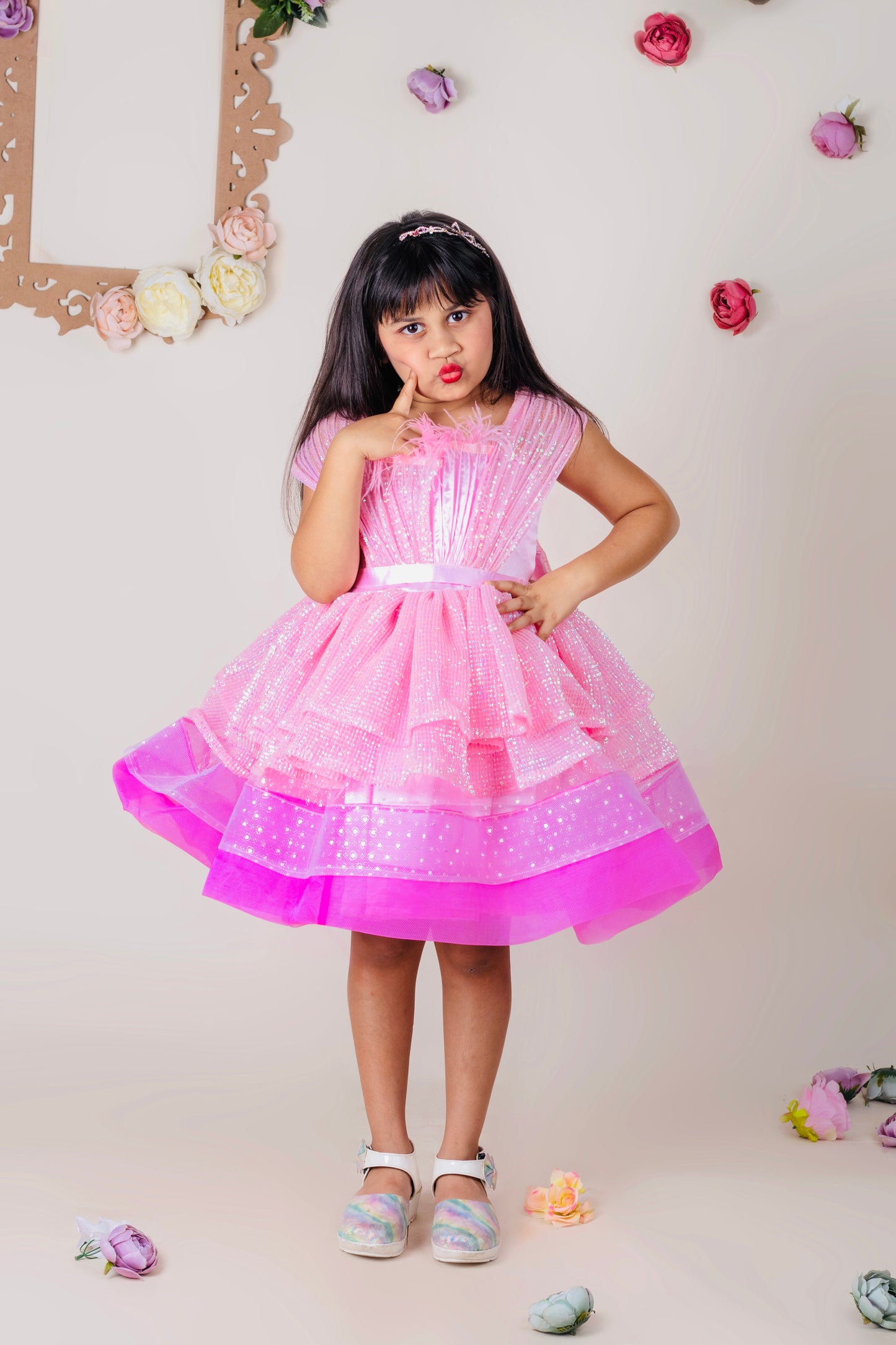Multi-layer dress for girls