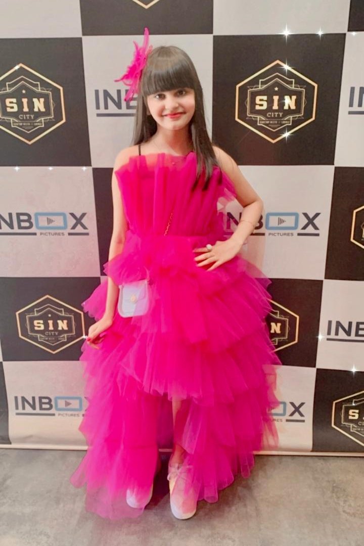 Ruffle Gown with trail