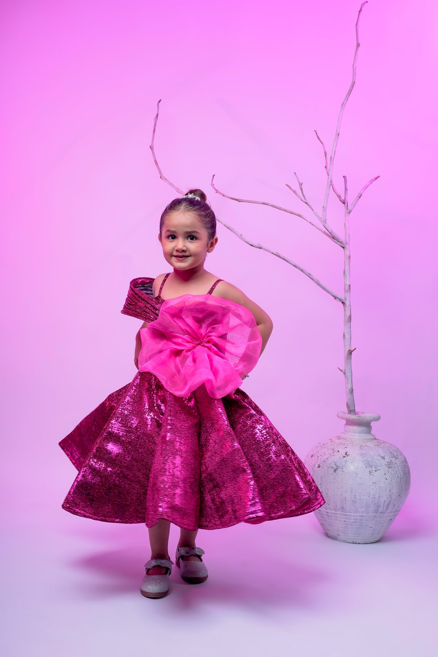 panel gown for girls