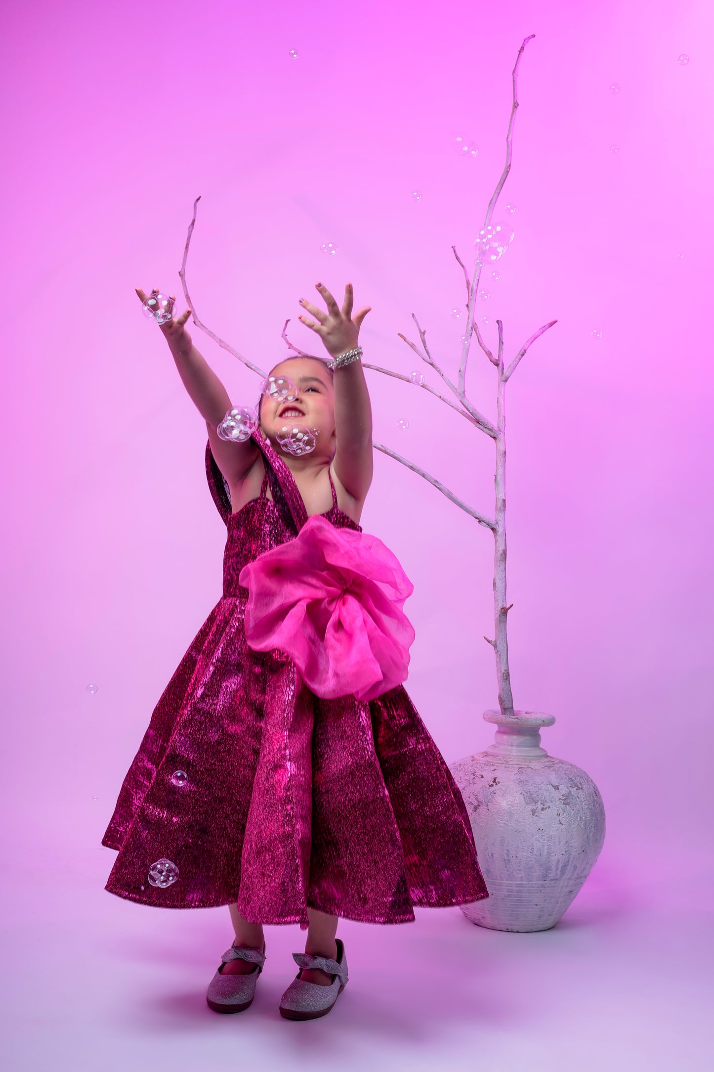 panel gown for girls