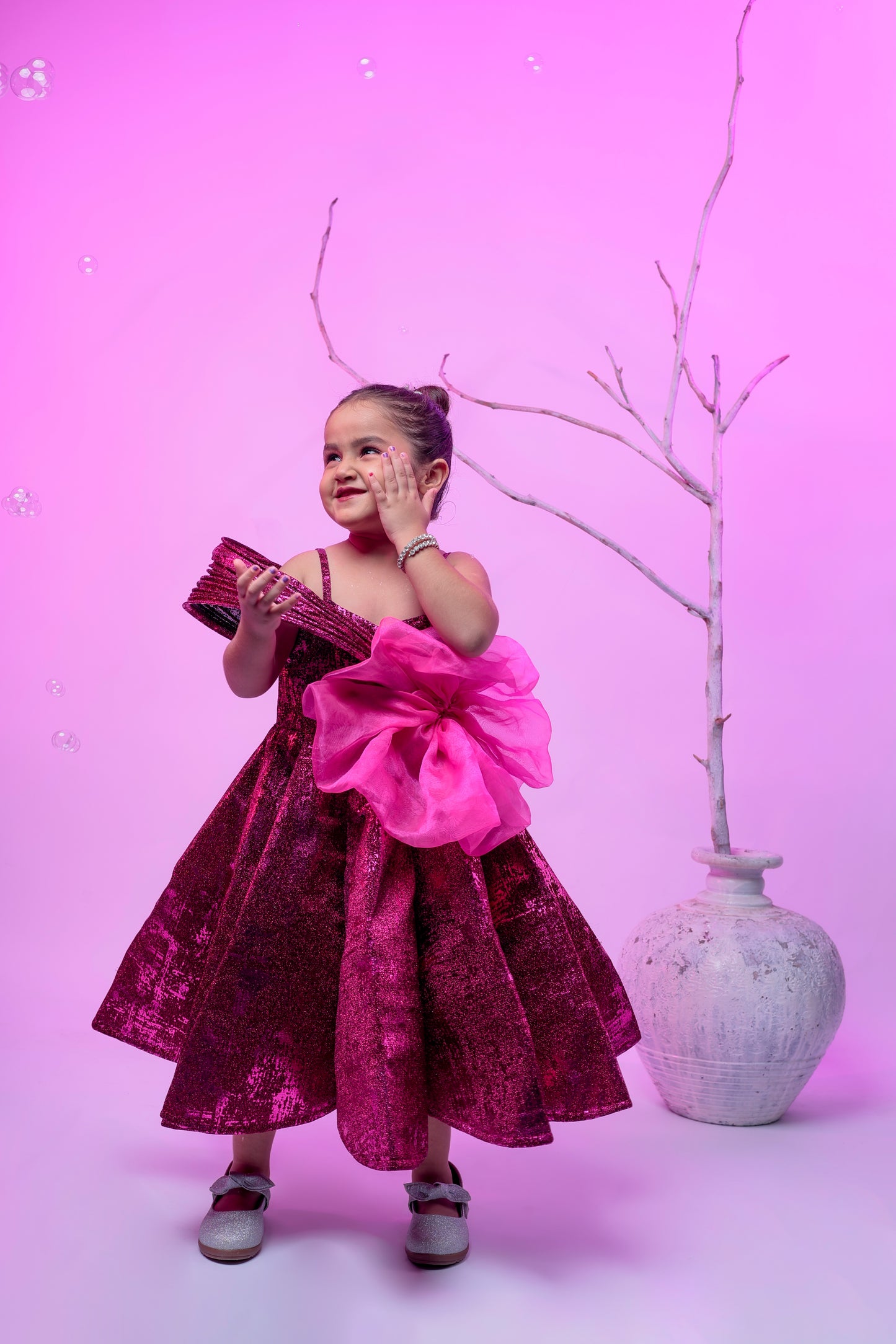 panel gown for girls