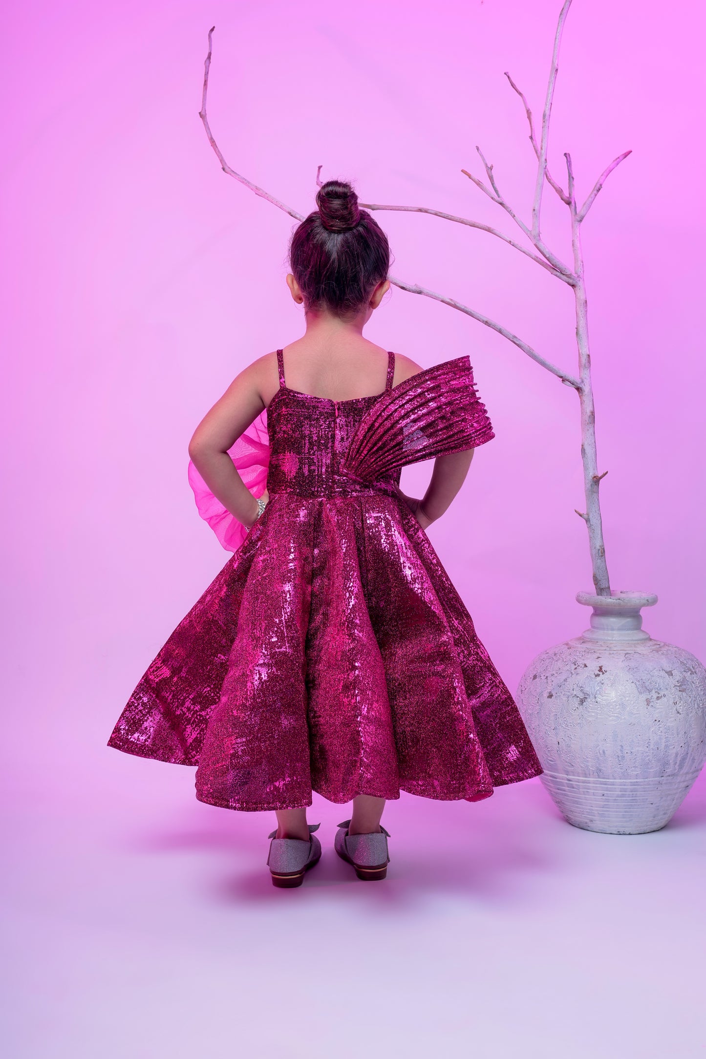 panel gown for girls