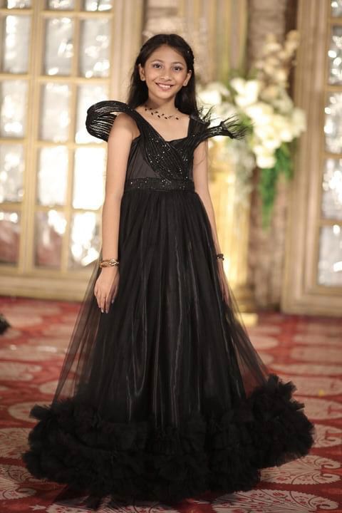 Ruffle gown for girls