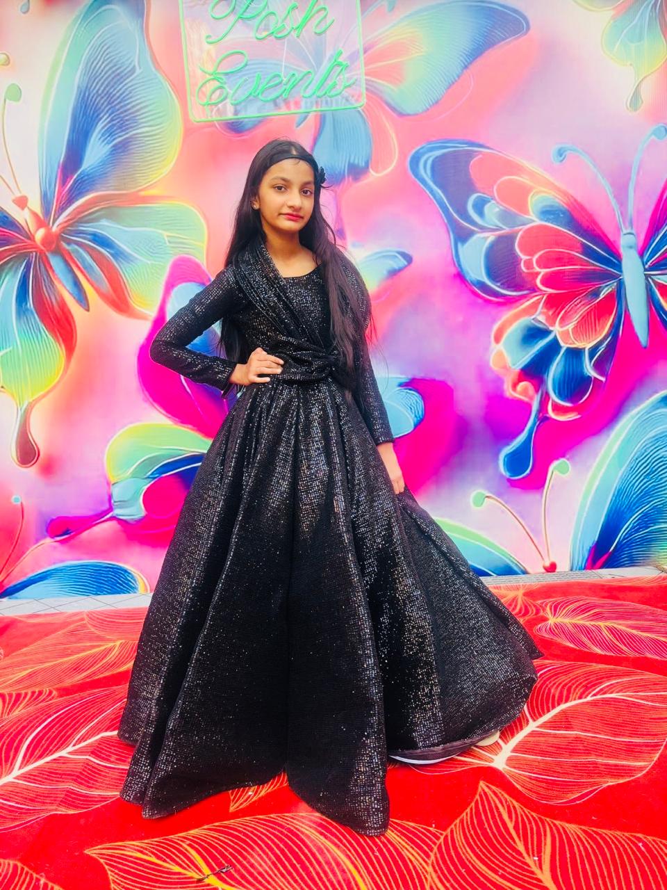 Girls Panel Gown