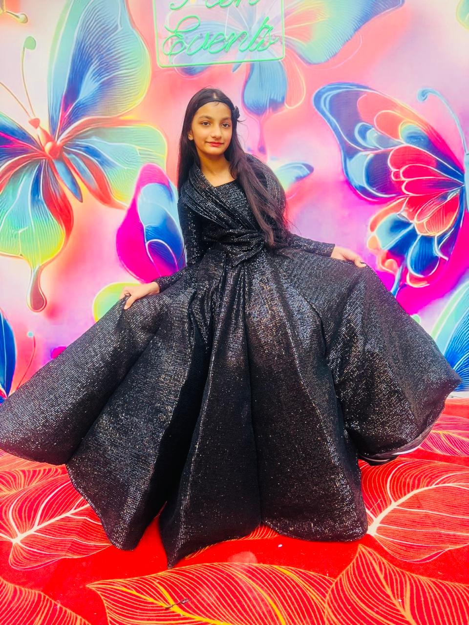 Girls Panel Gown