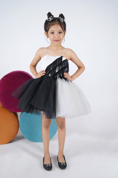 Dual tone dress for girls 