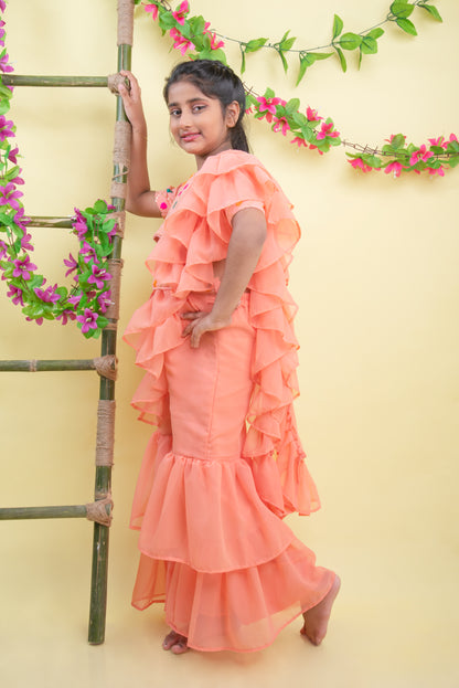 Ruffle Sharara dress for girls