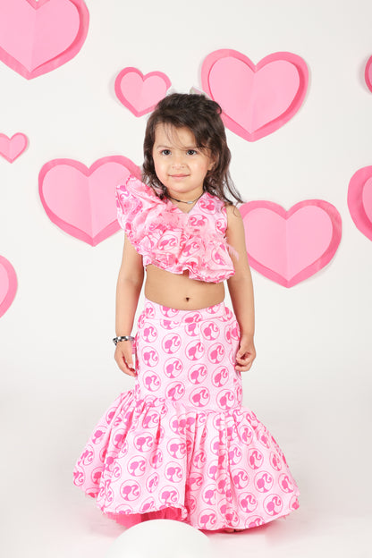 skirt and crop top for girls