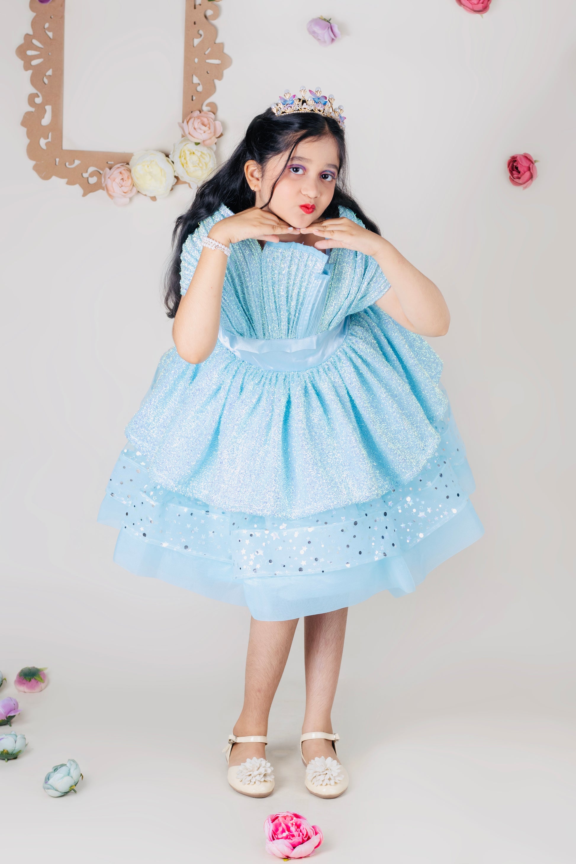 Multi-layer dress for girls
