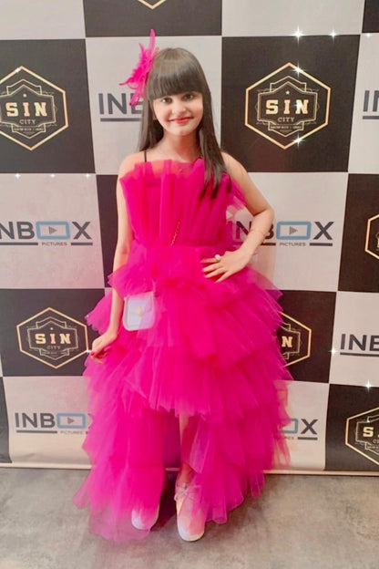 Ruffle Gown with trail