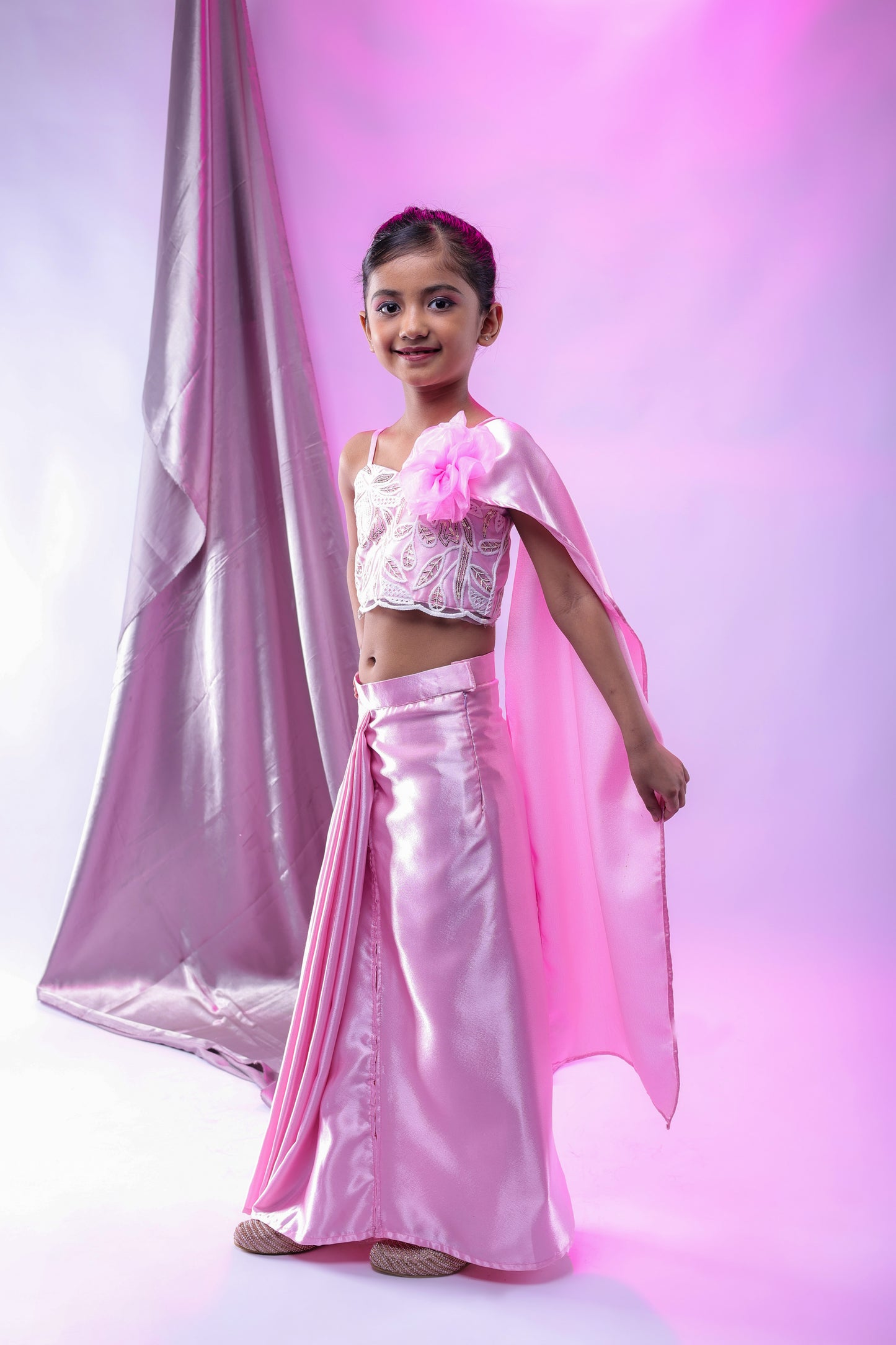 Drape Stitched Saree for girls