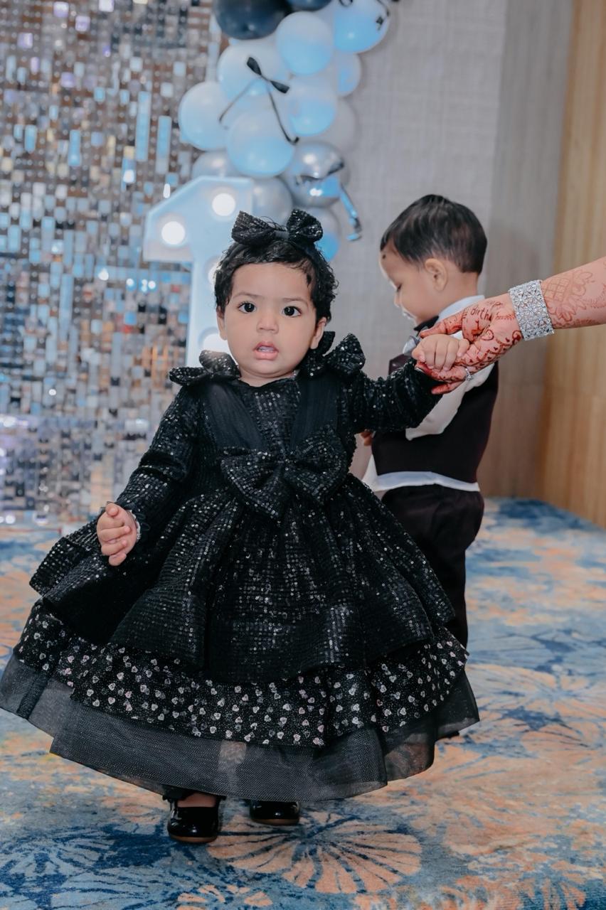 Multi Layered dress for girls with bow