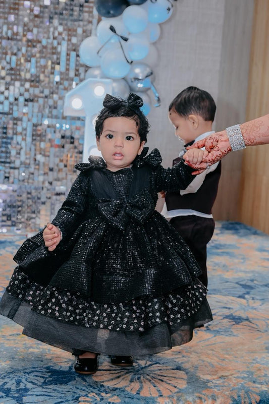 Multi Layered dress for girls with bow