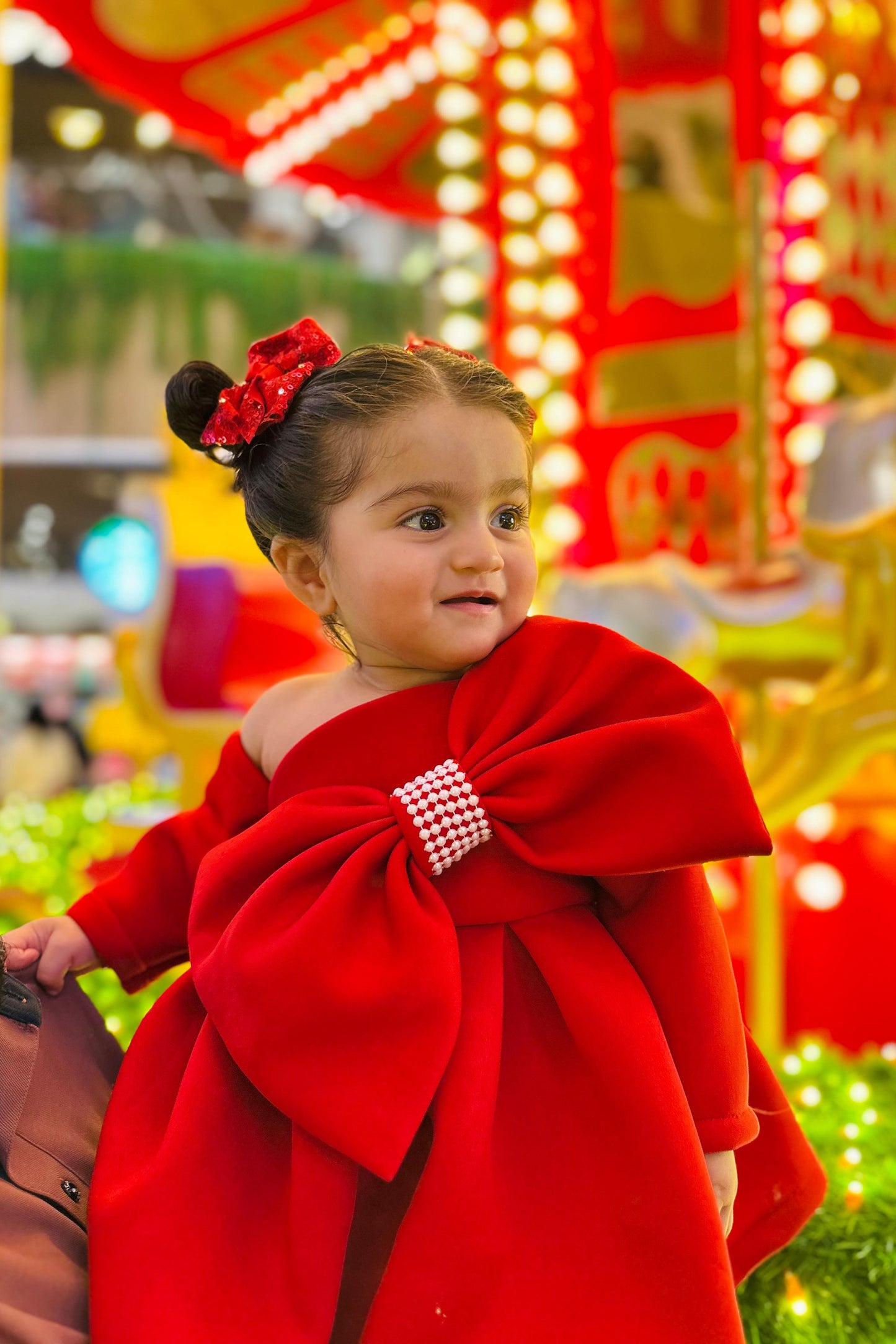 One Shoulder Bow Dress for girls