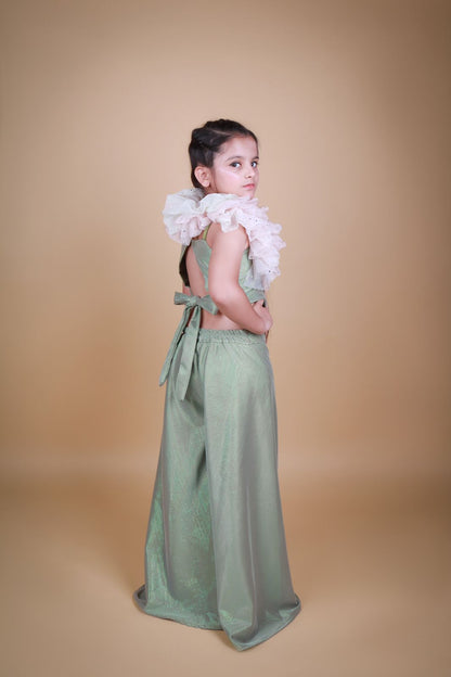 palazzo and crop top for girls