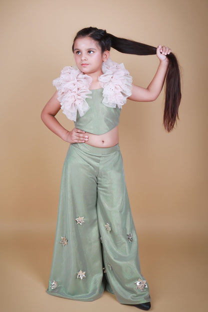 palazzo and crop top for girls