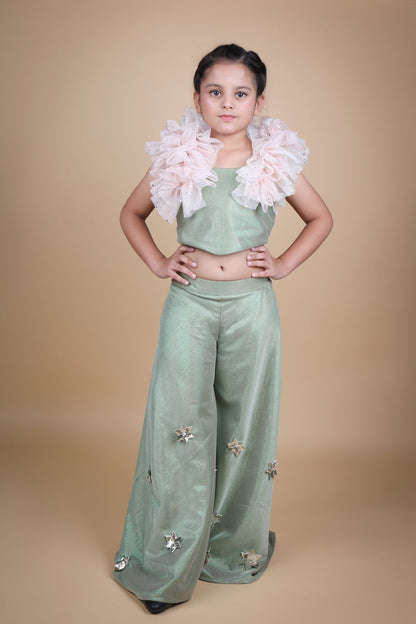 palazzo and crop top for girls