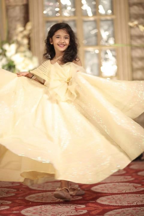 Panel gown for girls