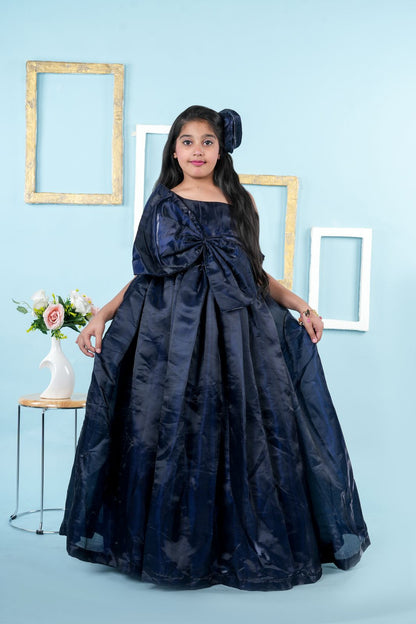 One Shoulder bow gown for girls