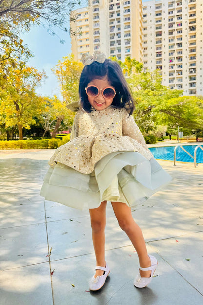 Multi Layered dress for girls with bow