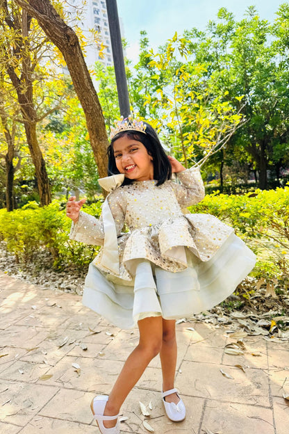 Multi Layered dress for girls with bow