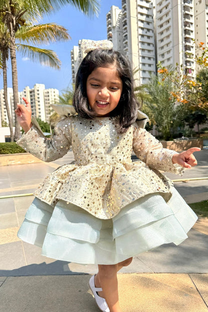Multi Layered dress for girls with bow