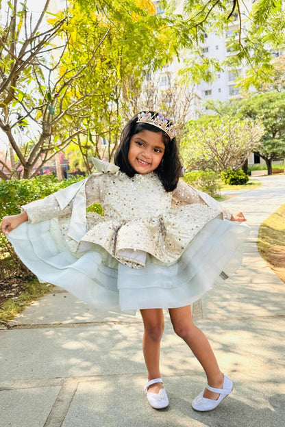 Multi Layered dress for girls with bow