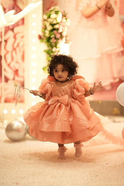 Multi Layered dress for girls with butterfly wings
