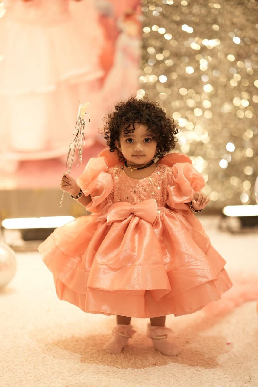Multi Layered dress for girls with butterfly wings