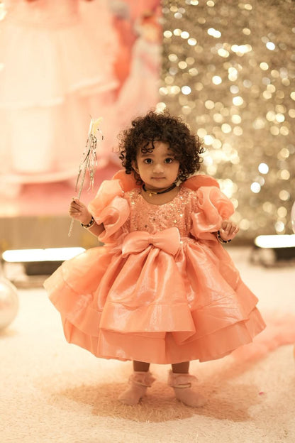 Multi Layered dress for girls with butterfly wings