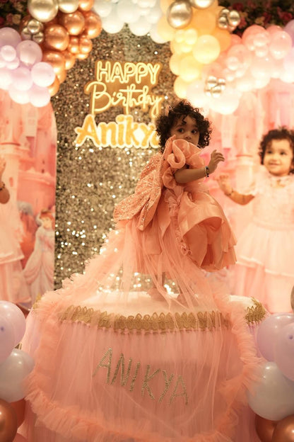 Multi Layered dress for girls with butterfly wings
