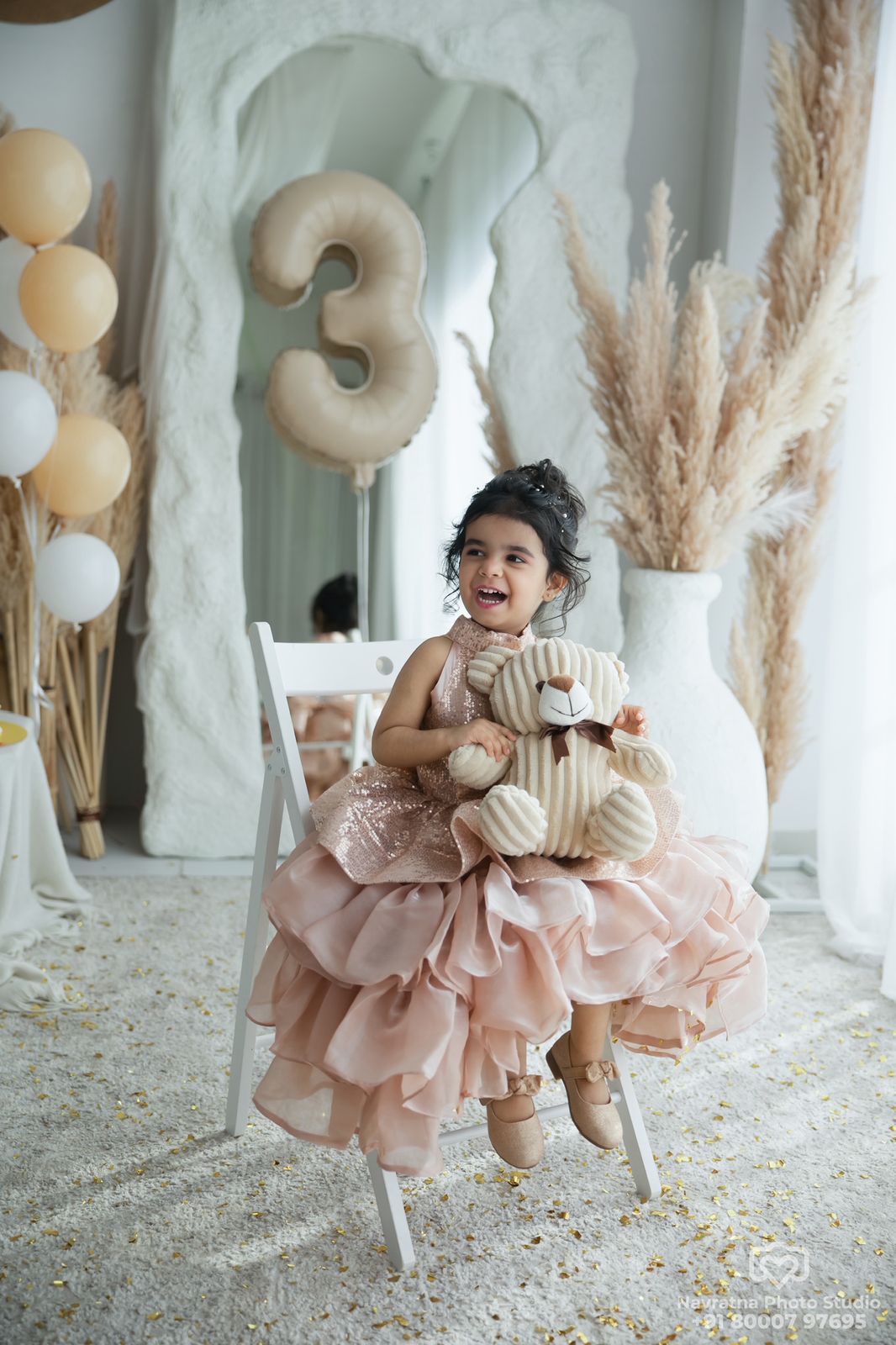 High-Low Ruffle Gown for girls