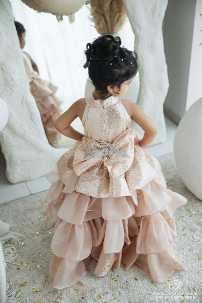 High-Low Ruffle Gown for girls