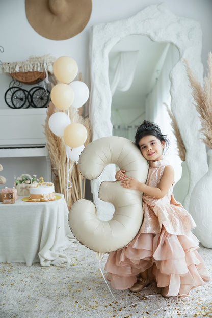 High-Low Ruffle Gown for girls