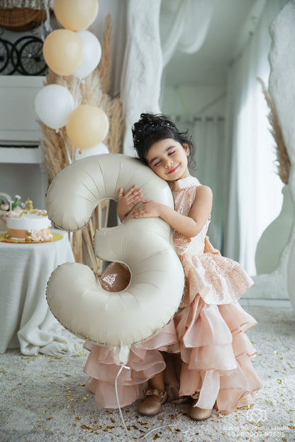 High-Low Ruffle Gown for girls
