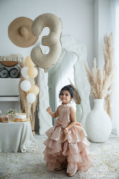 High-Low Ruffle Gown for girls