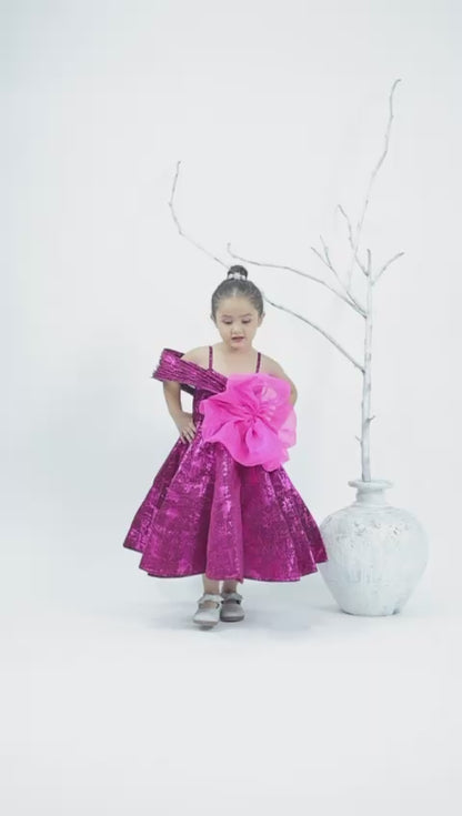 panel gown for girls